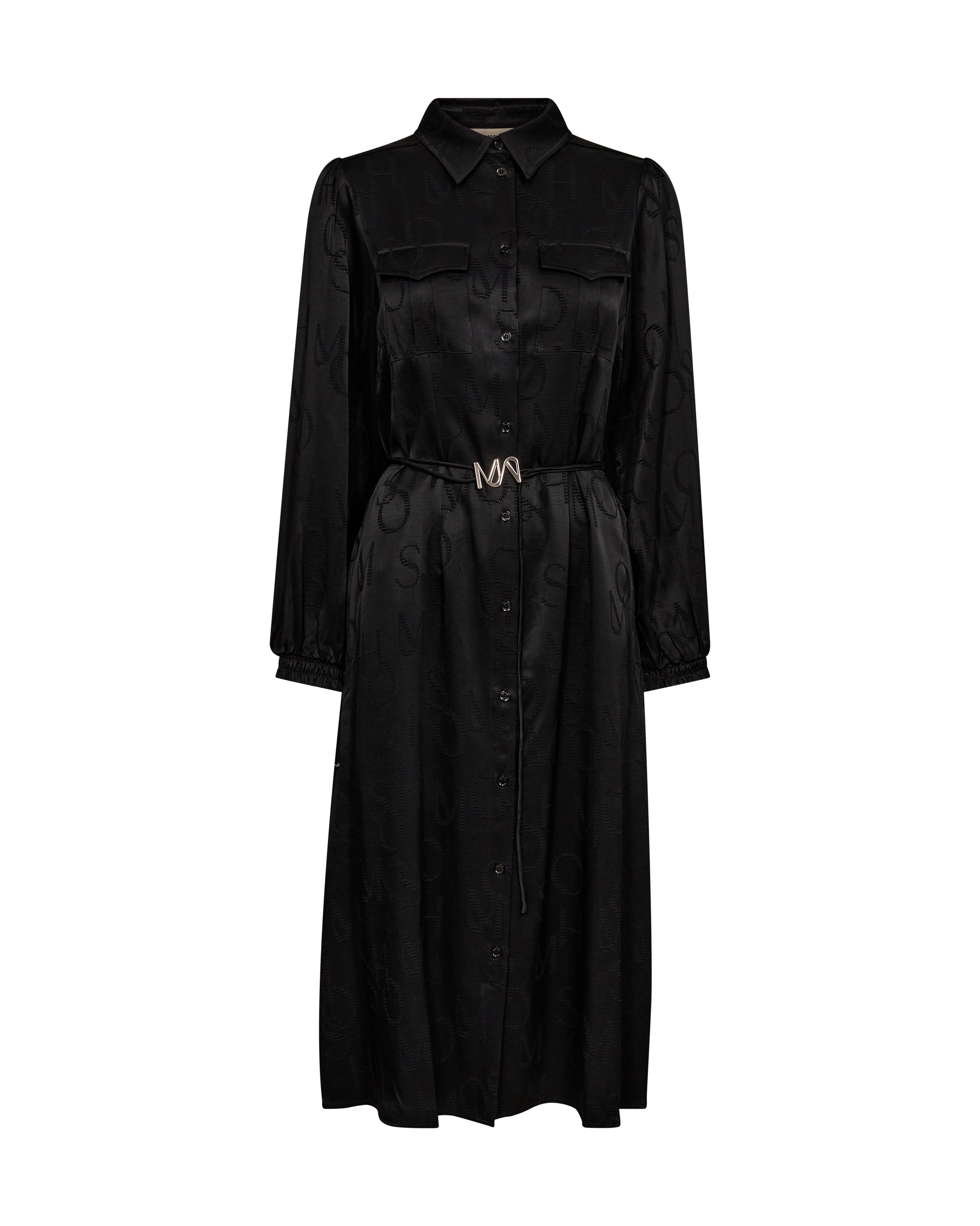 Mos Mosh Raya Monogram Dress Black