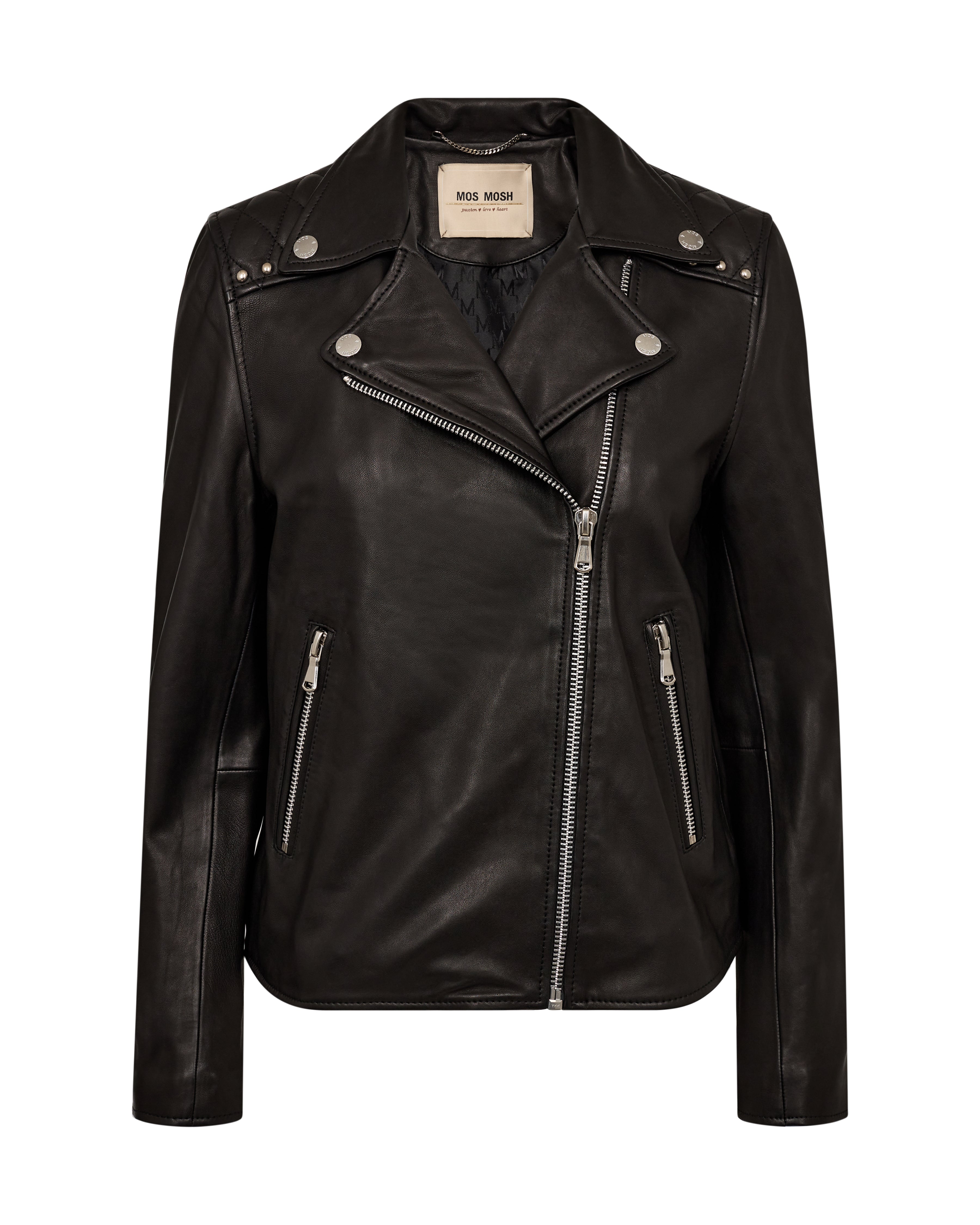 Mos Mosh Goha Stud Leather Jacket Black