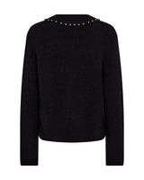 Mos Mosh Zora V-Neck Bead Knit Black