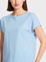 Marc Cain Collections “Rethink Together” Sequin T-Shirt WC48.46J36 Summer Sky