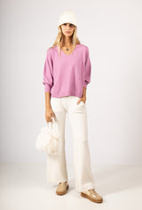 Izzy Cashmere Touch Pants Off White