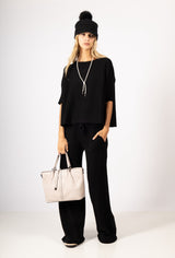 Izzy Cashmere Touch Pants Black