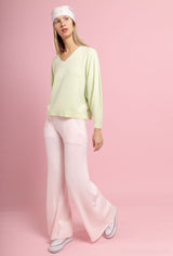 Izzy Cashmere Touch Pants Soft Rose