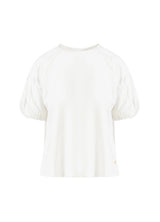 COSTER COPENHAGEN T-Shirt with pleat detail on sleeves White