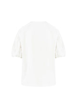 COSTER COPENHAGEN T-Shirt with pleat detail on sleeves White