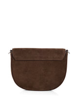 Marc Cain Collections Suede Shoulder Bag ZCTI.09L28 Dark Chestnut Brown
