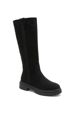 Freya Riding Boots Faux Suede Black