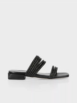 Marc Cain Elegant Sandals with Glass Sequins Black