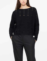Sarah Pacini Openwork Sweater