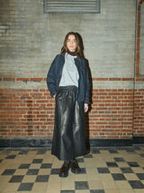 Mos Mosh Deena Leather Skirt Black