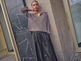 Mos Mosh Deena Leather Skirt Black
