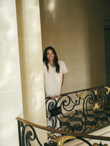Mos Mosh Brim Faux Fur Tee Ecru