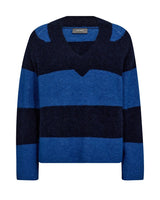 Mos Mosh Taci Stripe Knit Maritime Blue