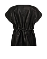 Mos Mosh Aylin Leather Waistcoat Black