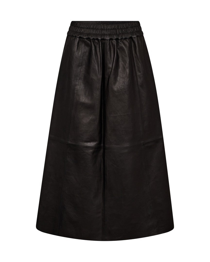 Mos Mosh Deena Leather Skirt Black