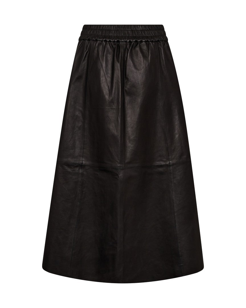 Mos Mosh Deena Leather Skirt Black