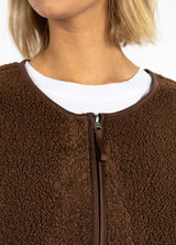 COSTER COPENHAGEN JAMIE Fleece Vest Chocolate Brown