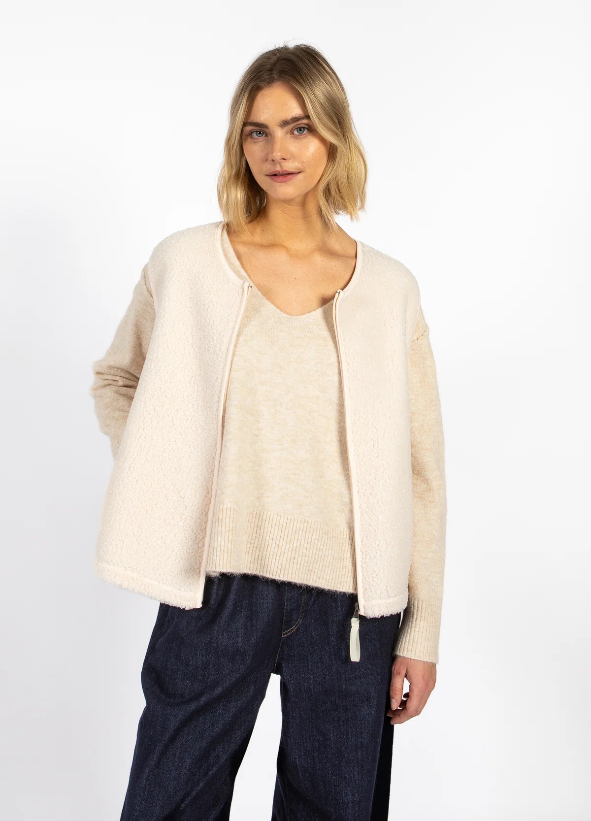 COSTER COPENHAGEN JAMIE Fleece Vest Off White