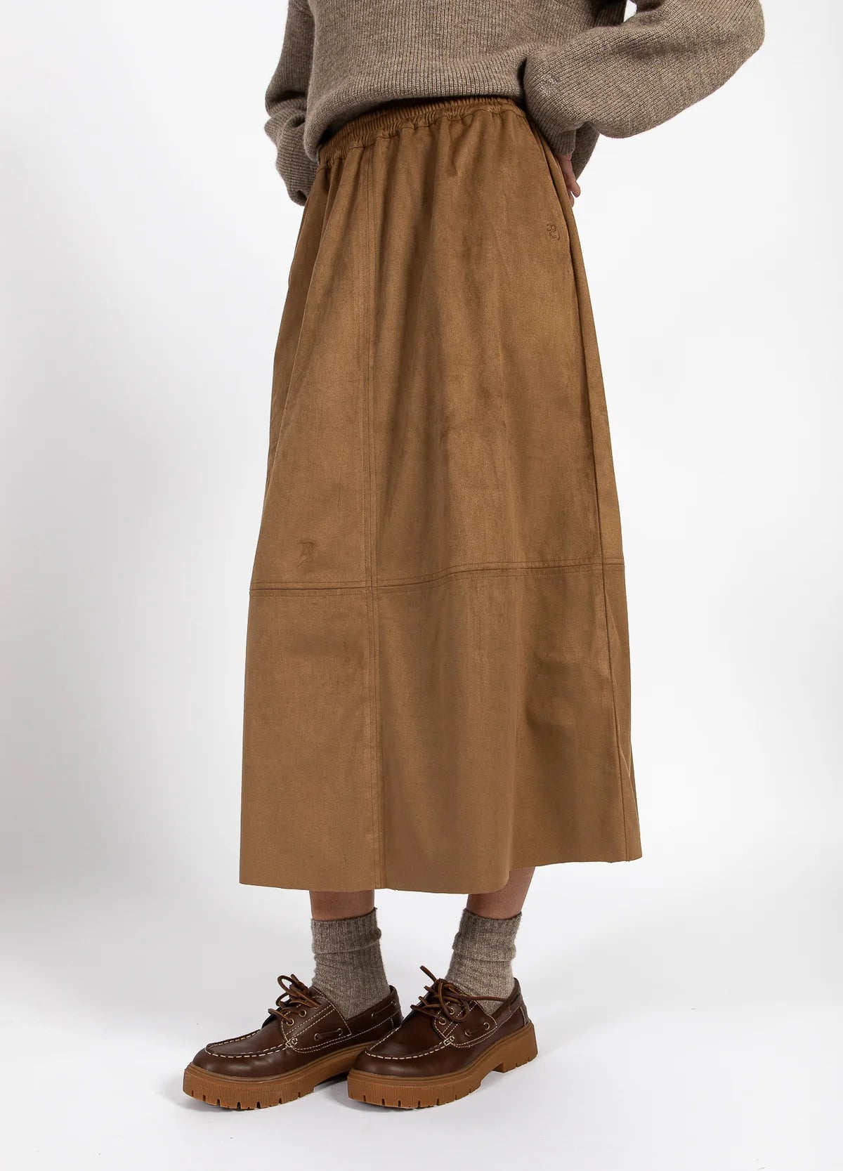 COSTER COPENHAGEN ROMY Long Skirt Golden Brown