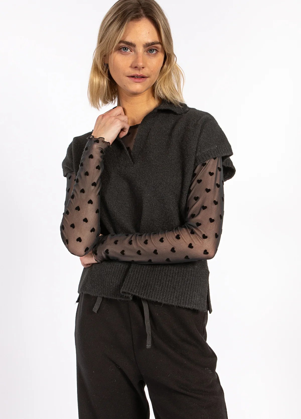 COSTER COPENHAGEN EMERIE POLO TOP BLACK