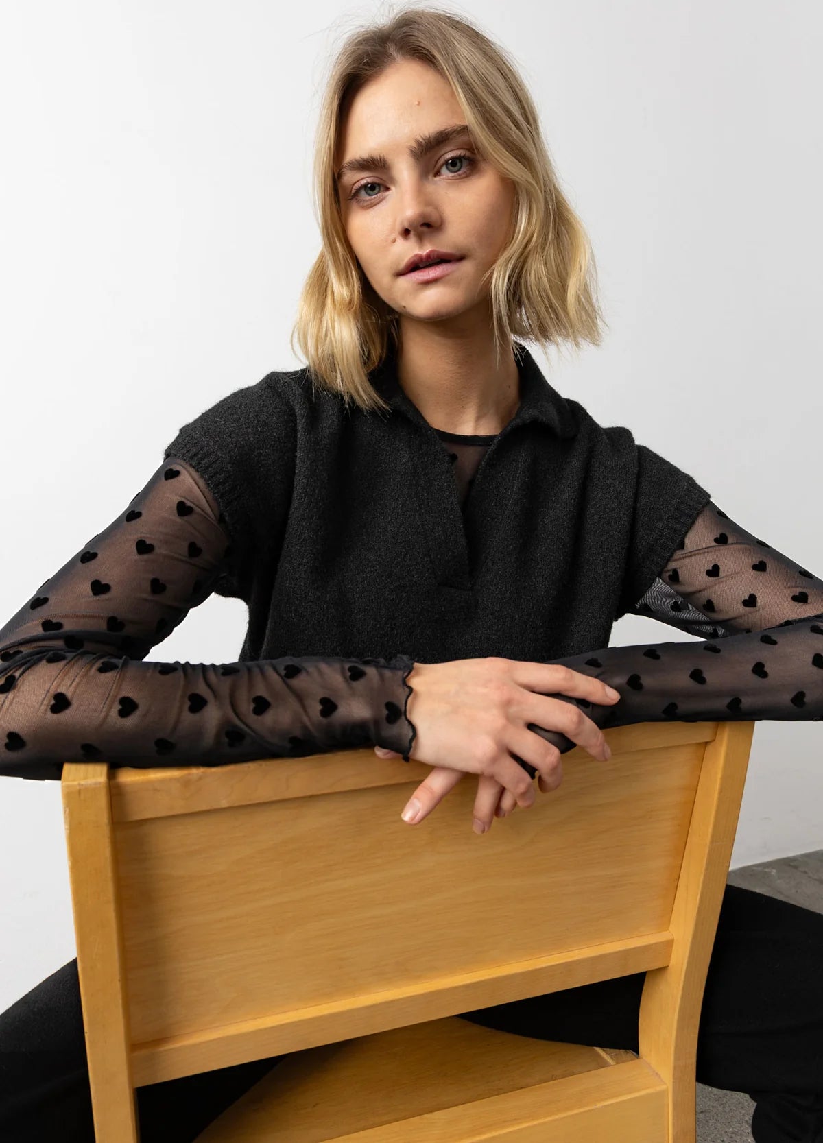 COSTER COPENHAGEN EMERIE POLO TOP BLACK