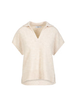 COSTER COPENHAGEN EMERIE POLO TOP Off White Melange