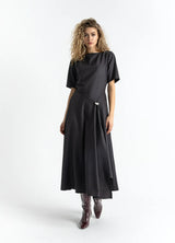 COSTER COPENHAGEN Draped Glitter Dress Black