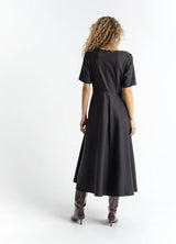 COSTER COPENHAGEN Draped Glitter Dress Black