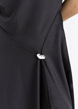 COSTER COPENHAGEN Draped Glitter Dress Black