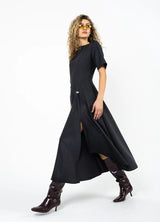 COSTER COPENHAGEN Draped Glitter Dress Black