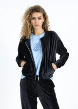 COSTER COPENHAGEN Velvet Zipper Puffer Black