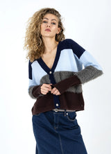 COSTER COPENHAGEN Colorblock Knit with Furry Sleeves
