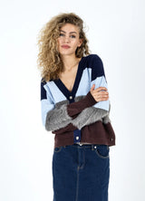 COSTER COPENHAGEN Colorblock Knit with Furry Sleeves
