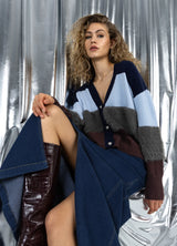 COSTER COPENHAGEN Colorblock Knit with Furry Sleeves