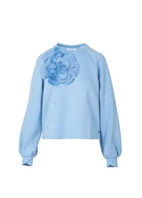 COSTER COPENHAGEN Sweat with Scuba Rose Pastel Blue