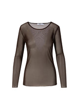 COSTER COPENHAGEN EVE Mesh Blouse Chocolate