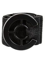 COSTER COPENHAGEN Logo Elastic Belt Black Lurex
