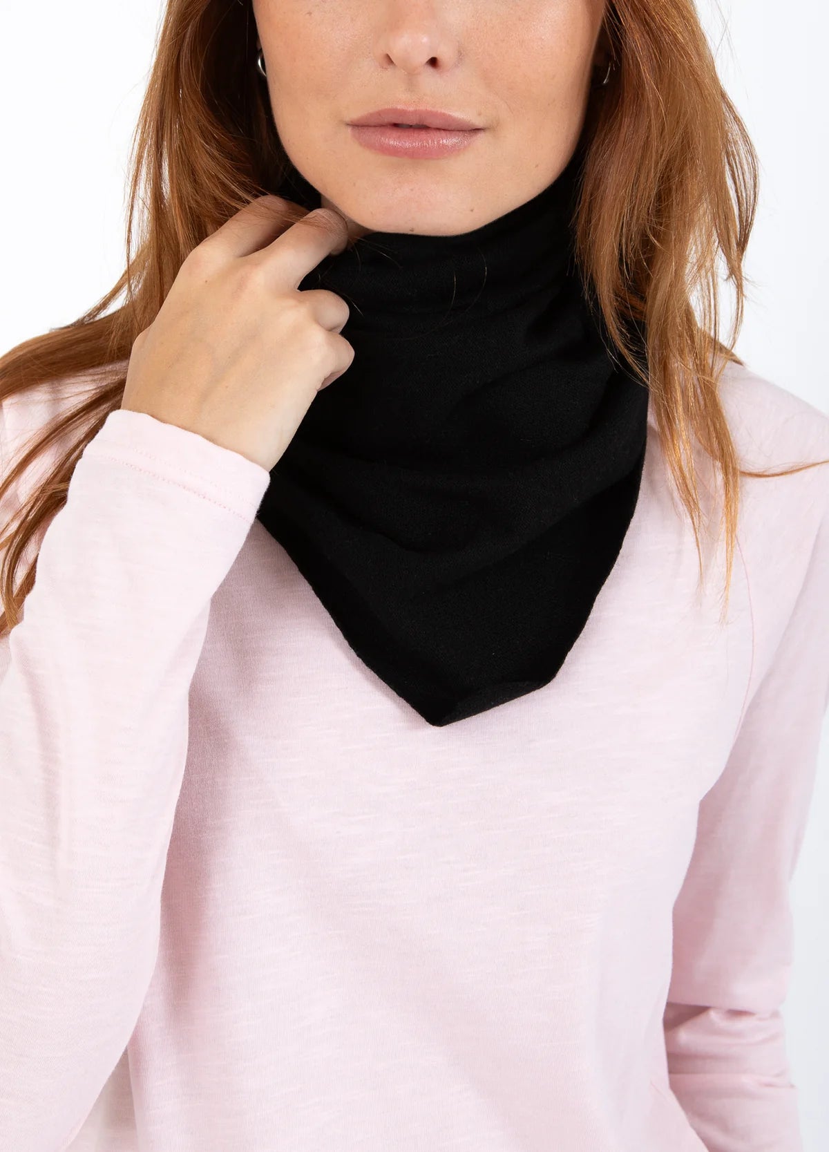 COSTER COPENHAGEN Soft Cashmere Triangle Scarf Black