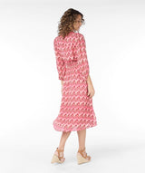 ESQUALO Dress Zigzag Print 14008 Strawberry