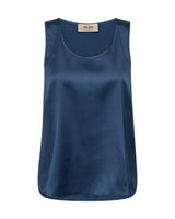 Mos Mosh Astrid Silk Tank Top Ensign Blue