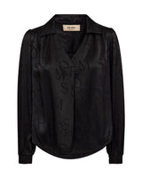 Mos Mosh Aldo Monogram Blouse Black