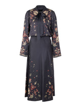Marc Cain Collections Long Dress with Paisley Print Periscope AC21.14W06