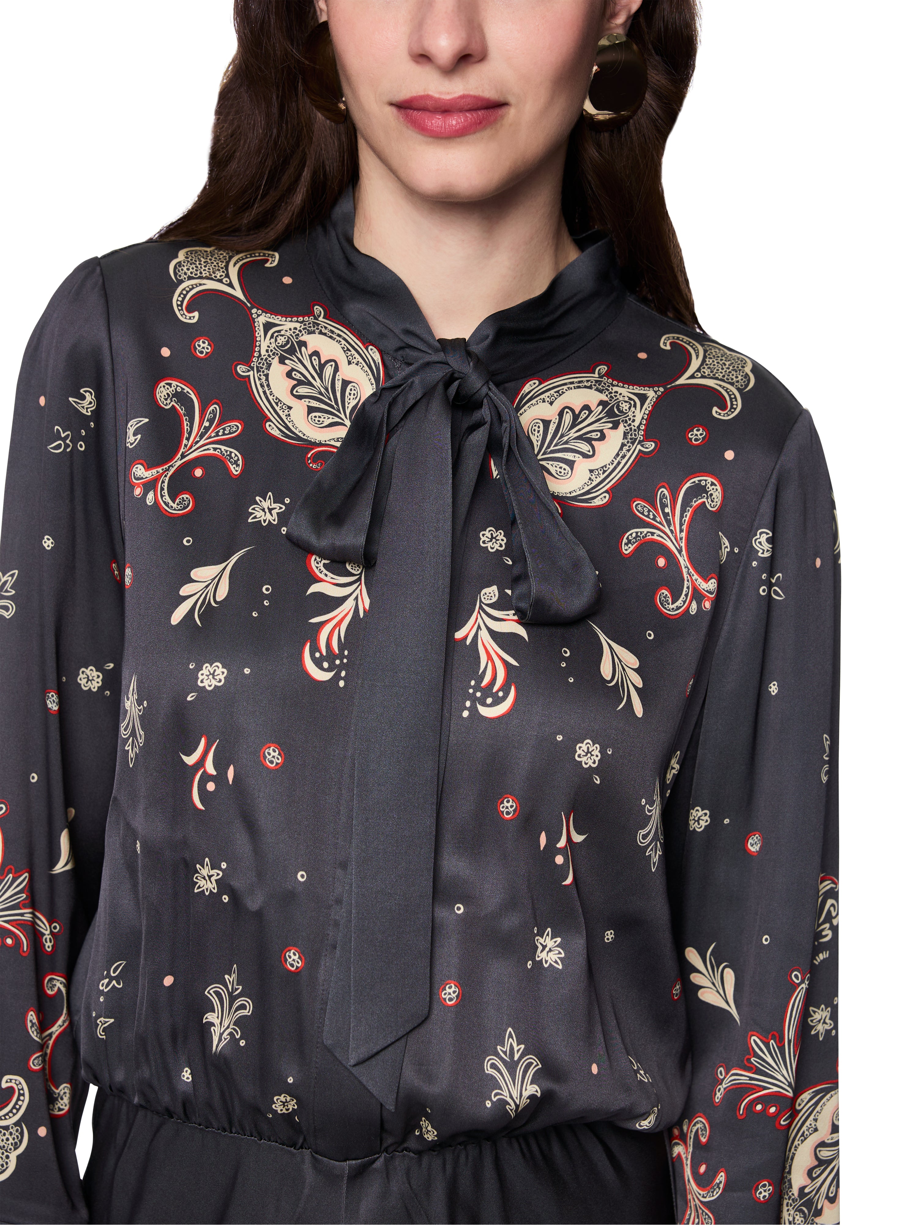 Marc Cain Collections Long Dress with Paisley Print Periscope AC21.14W06