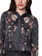 Marc Cain Collections Long Dress with Paisley Print Periscope AC21.14W06