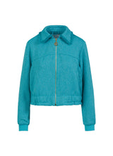 Coster Copenhagen Short Boucle Jacket with Pockets Aqua Blue