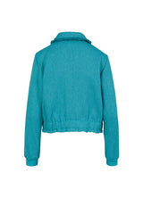 Coster Copenhagen Short Boucle Jacket with Pockets Aqua Blue
