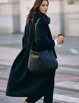 SARAH PACINI Pebbled Leather Tote Bag Black