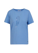 Coster Copenhagen T-Shirt with Wing Bright Sky Blue