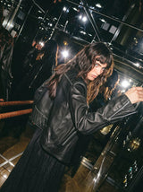 Mos Mosh Goha Stud Leather Jacket Black