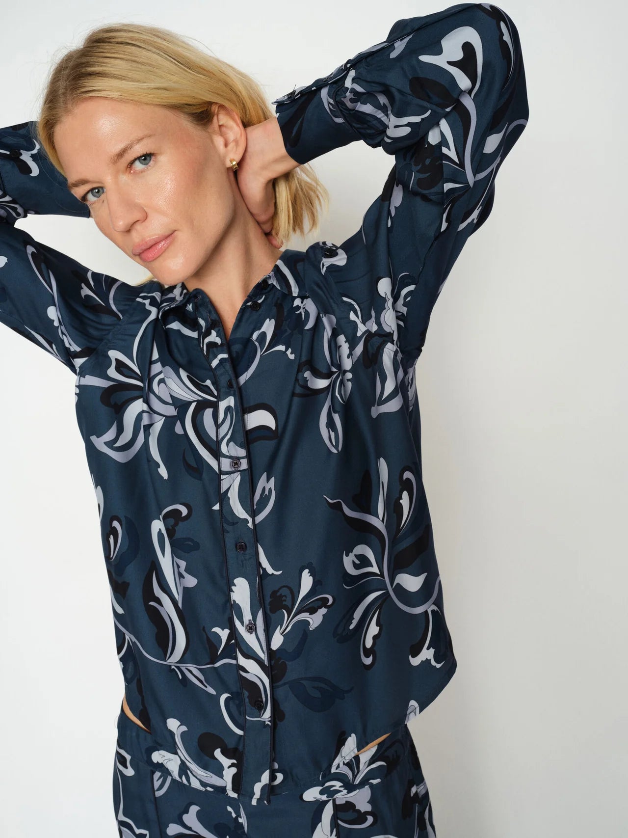 Mos Mosh Abina Serve Shirt Ensign Blue